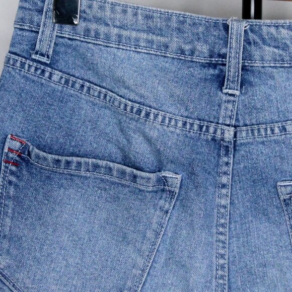 BDG High Rise Erin 5 Pocket Shortie Light Blue Denim Shorts Size 27w - Picture 7 of 14